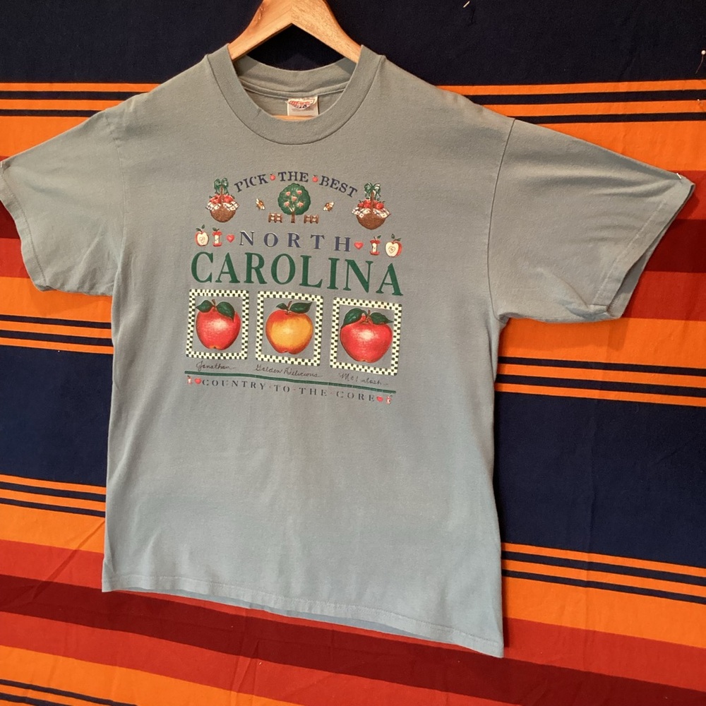 Vintage Hanes Beefy T North Carolina pick the best Apple t shirt Country Farm